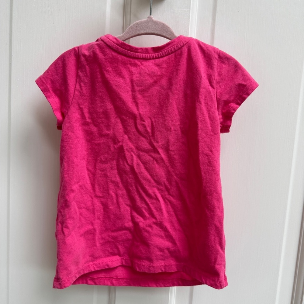 Cat & Jack 3T Girls I Love My Dad Father’s Day Pink White Heart Short Sleeve Tee - Picture 5 of 5